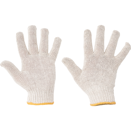 AUK, textilní bezešvé rukavice